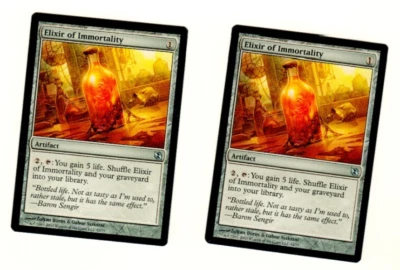 Set di 2 carte Elisir dell'Immortalità Elspeth vs Tezzeret Magic The Gathering - Immagine 1 di 4