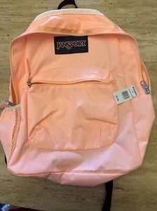JanSport Cross Town Backpack - Peach Neon Coral New - Picture 1 of 3