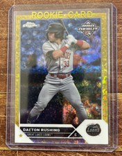 2023 TOPPS PRO Debut Dalton Rushing PDC-188 Chrome Mini Diamond Parallel /50
