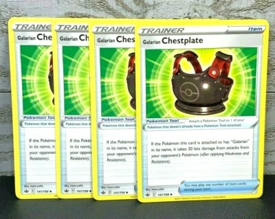 Galarian Chestplate 141/198 Trainer Uncommon  Pokemon Card Chilling Reign 4 - Image 1 of 4
