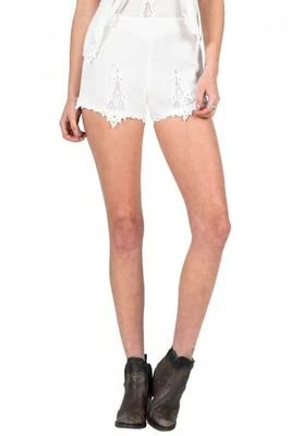 NUEVO CON ETIQUETAS PANTALONES CORTOS VOLCOM SPARKS FLY PARA MUJER $50 S blancos inserciones de ganchillo ultra cómodos Foto 1 de 2