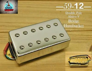 G.M. 59-12 Alnico V Chrome Humbucker Bridge(4-wire) for Gibson Epiphone® - Picture 1 of 9
