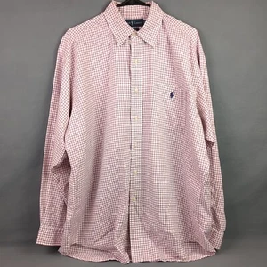 Vtg Ralph Lauren Large Purple Check Plaid Blake Preppy Long Sleeve 100% Cotton - Picture 1 of 11