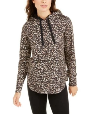 Sudadera con capucha Ideology para mujer leopardo dobladillo redondo $ 60 TINI {&} Foto 1 de 4