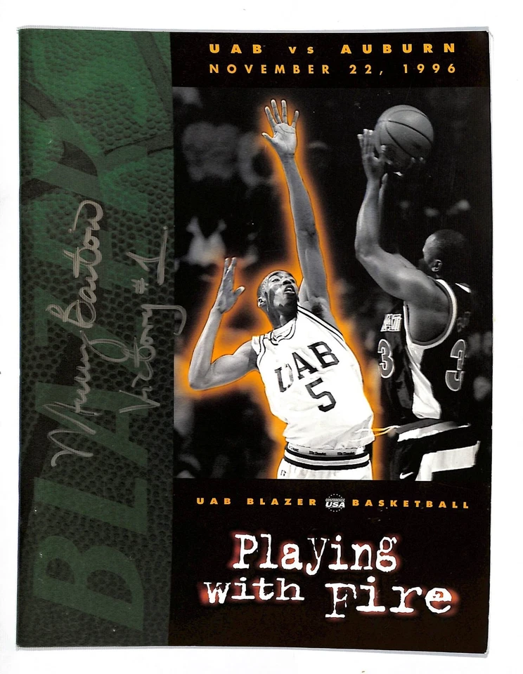 Murry Bartow signed 1996 UAB Blazers Auburn Program 91243b30 - Image 1 of 1