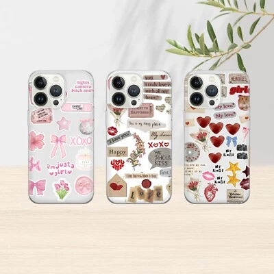 Funda de teléfono Girly Journal Love para iPhone 16 15 14 para Pixel 9 8 Pro para Samsung Foto 1 de 4