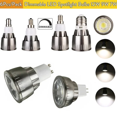 6x Dimmable Cob Led Spotlight Warm Light White Brightest Neutral Lamps E27 - Image 1 of 4