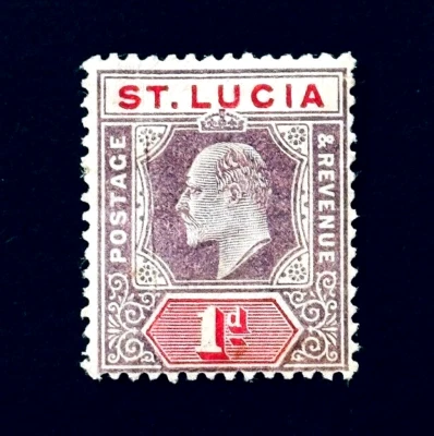 ST LUCIA Stamp - 1904 King Edward VII Definitive Issue # 51 OG MH  r78🔥 - Image 1 of 2