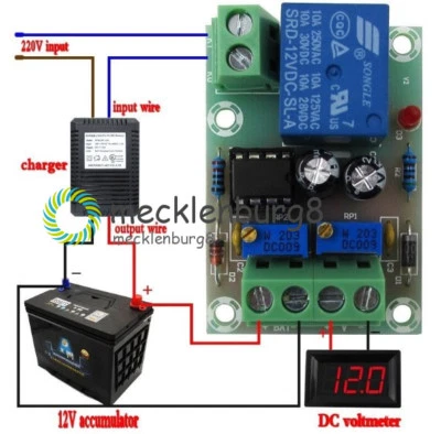 Placa de control de potencia cargador 12V XH-M601 50x32x18mm ajuste de potenciómetro - Imagen 1 de 4