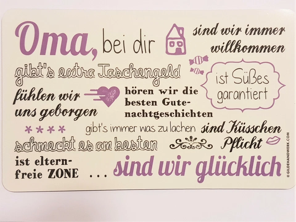 Tagliere Nonna Famiglia Prima Colazione Essbrettchen Gilde Melamina Decorazione - Immagine 1 di 1