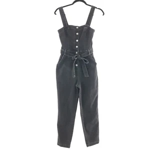 Hollister California Jumpsuit Women XS Black Festival Trendy Boho Weekend Casual - Picture 1 of 16
