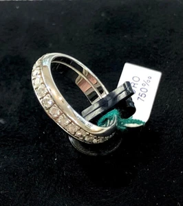 18kt White Gold Rotating Brilliant Diamonds Womens Ring Eternity Cover - Picture 1 of 6