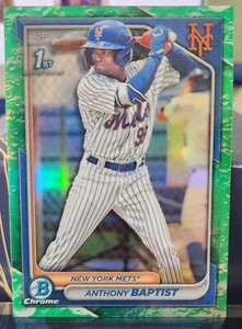 2024 Bowman Chrome BCP-141 Anthony Baptist Green Lunar Glow - Picture 1 of 2