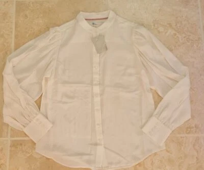 Boden Blouson Sleeve 100% Silk Blouse Career Top IVORY SIZE UK 8 W0185 BRAND NEW - Image 1 of 4