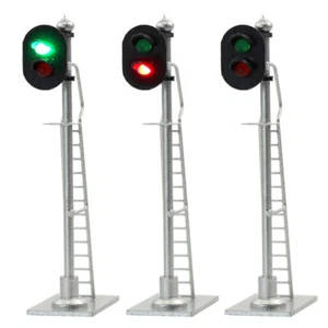 3pcs 1:87 Modèles de Feux de Circulations avec Échelle 2-LEDs Rouge/Vert - Picture 1 of 6