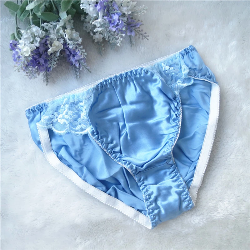 Ladies 100% Silk Floral Lace Underwear Briefs Tanga Shorts Knickers Panties Soft - Image 1 of 4