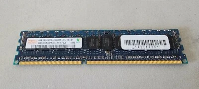 Hynix 4GB 1Rx4 PC3-10600R DDR3-1333 ECC Server RAM RDIMM HMT351R7BFR4C-H9 - Image 1 of 3