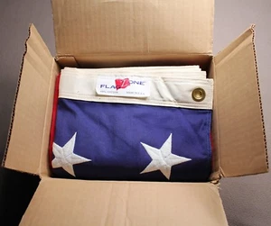 Neu Flaggenzone USA Bestattung Internierung Flagge 100 % Baumwolle 5 Fuß x 9,5 Fuß - Bild 1 von 8