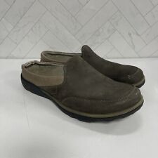 Chaco Dark Olive Green Brown Leather Loafers Shoes Slip On Pull On Outdoor Sz 7
