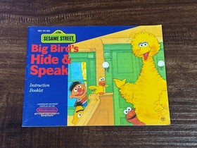Sesame Street Big Bird's Hide & Speak Nintendo NES Instruction Manual Only