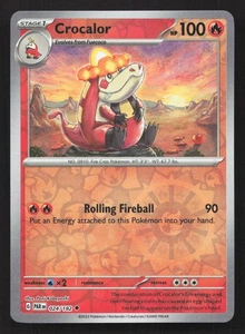 Pokemon Crocalor 024/182 Reverse Holo Uncommon SV04: Paradox Rift NM - Picture 1 of 2