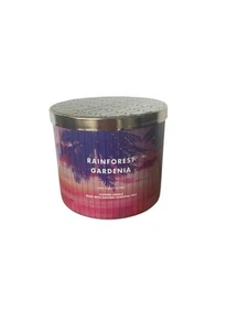 Bath & Body Works Rainforest Gardenia 3-Docht-Kerze mit ätherischen Ölen - Bild 1 von 4