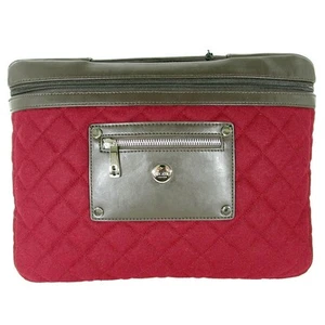Knomo London Womens Slim Small Quilted Felt 13-14" Laptop Sleeve Bag, Berry - Picture 1 of 7