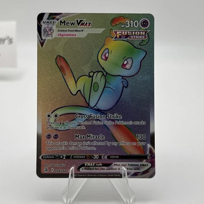 Mew VMAX 268/264 Pokemon TCG Fusion Strike Secret Rare - Image 1 of 4