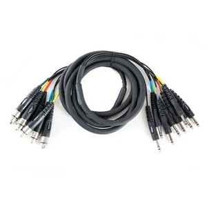 MC-08 8-fach Multicore 3m XLR-Female Klinke Symmetrisch Schwarz Multicorekabel - Bild 1 von 5