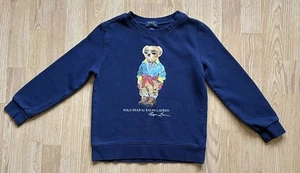 Ralph Lauren Polo Bear Sweatshirt sweater Boys Size 7 Blue Stylish Nice! - Picture 1 of 11