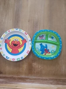 Die ersten Jahre Elmo Teller Sesamstraße Werkstatt 8,5" Kunststoffteller Melamin - Bild 1 von 12