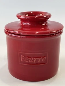 Butter Bell Crock Ceramic Butter Keep 4 in Tall ~Solid Red~ Unbranded - Picture 1 of 9