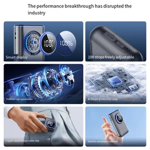 AI Portable Waist Fan Rechargeable with LED Display and Multiple Speed Settings - Zdjęcie 1 z 13