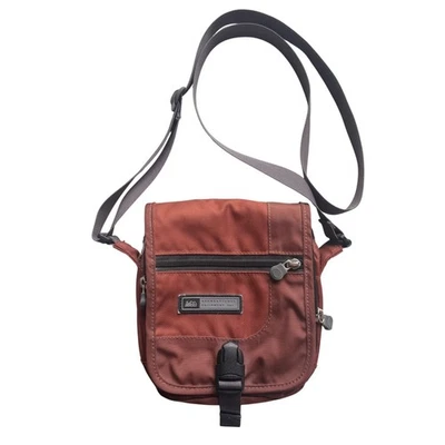 Bolso Bandolera Ajustable REI Rojo Óxido 8"x6.5" Ligero Duradero Nylon Foto 1 de 4