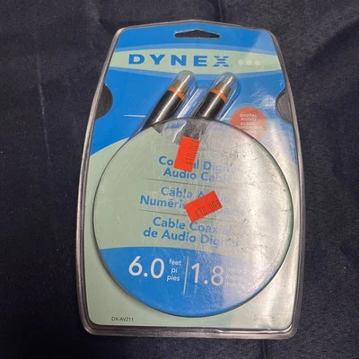 NUEVO Dynex DX-AV211 6 pies Cable de audio digital coaxial con paquete Foto 1 de 2