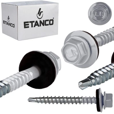 Bauernschrauben GTF2 Z14 4,8x50mm RAL 9006 - Bild 1 von 4