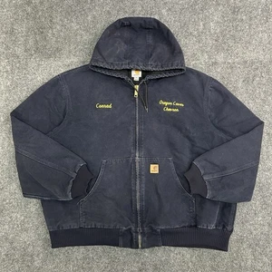 Vintage Carhartt J130 MDT Hooded Duck Work Jacket Quilted 2XL Regular - Chevron - Bild 1 von 24