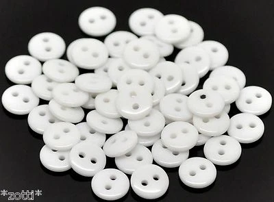 20 Knopf Acryl zwei Löcher 9mm - Dicke 2mm - Loch 1,6mm Nähen Knopf * - Bild 1 von 4