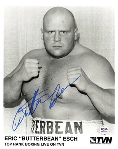 Autógrafo de boxeo firmado Eric Esch butterbean boxeo 8 x 10 foto ADN PSA - Imagen 1 de 2