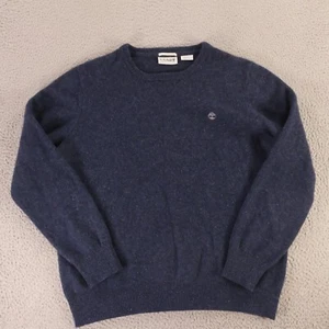 Timberland Sweater Mens XL Blue 100% Merino Wool Donegal Tweed Flecks - Picture 1 of 7