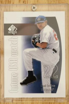 Tarjeta de béisbol 2002 EE. UU. SP auténtica 621/1999 Chad Cordero EE. UU.1 novato radiocontrol Foto 1 de 2