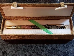 Penna cloisonné smaltata vintage - nuova con scatola - Foto 1 di 4