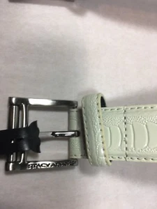 32 MM STACY ADAMS GÜRTEL MIT STRAUSSENBEINPRÄGUNG GEBÜRSTETE NICKELSCHNALLE GRÖSSE 48 BIS 56 - Bild 1 von 3