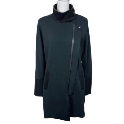 Abrigo CABI Renacimiento Asimétrico Cremallera Evergreen Talla S #3725 Usado en Excelente Condición Foto 1 de 4