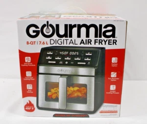 NEW Gourmia 8 QT Digital Air Fryer w/ Window & Light, Countertop, Black, GAF858 - Picture 1 of 5