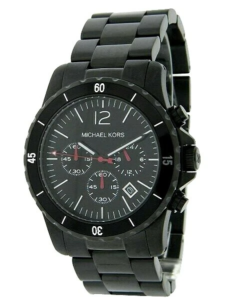 Michael Kors Black Stainless Steel Chronograph Mens Watch MK8161