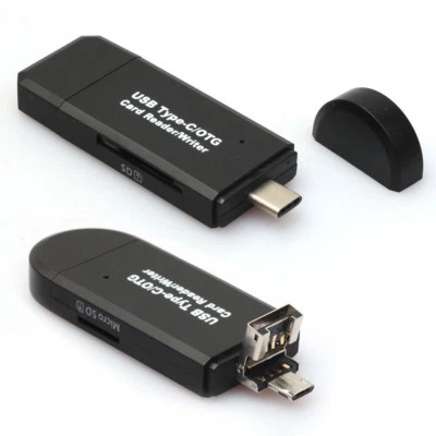 USB-C Type C Micro USB OTG TF SD MMC Card Reader for Macbook Android Smart Phone - Image 1 of 4