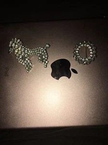 Beautiful Rhinestonepoodle Dog Brooch Pin Plus Xtra Brooch - Picture 1 of 17