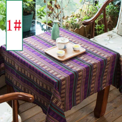 Sofá de mesa bohemio tela de lino de algodón étnico tela hágalo usted mismo moderno Foto 1 de 4