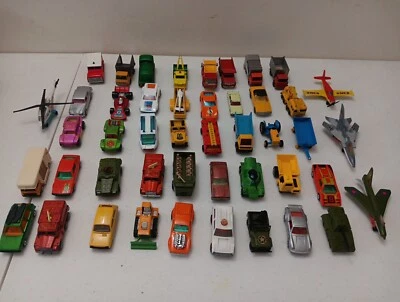 Vintage Lesney Matchbox lot Of Military Cars Planes Trucks 1970's 1980's England - Image 1 of 4
